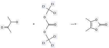 4,5-Dimethyl-1,3-dioxol-2-one can be prepared by 3-hydroxy-butan-2-one and carbonic acid bis-trichloromethyl ester